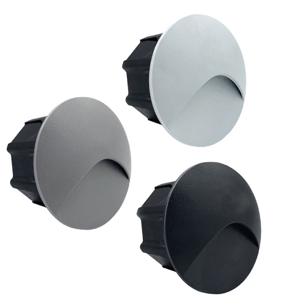 Éclairage extérieur applique LED moderne 3W blanc noir adhésif 85x85mm contemporain