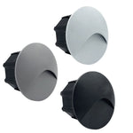 Éclairage extérieur applique LED moderne 3W blanc noir adhésif 85x85mm contemporain