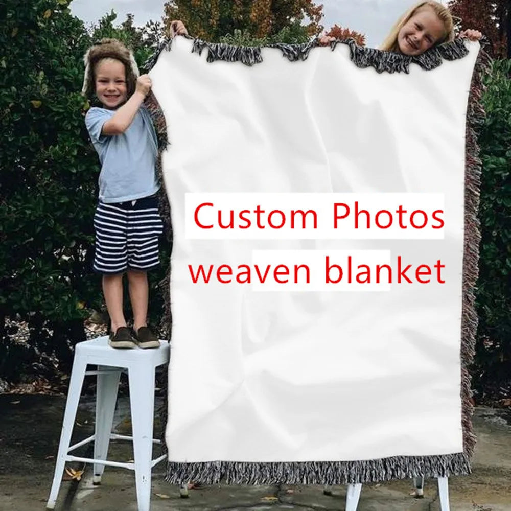 couverture tissée personnalisable photos moderne imperméable anti boulochage portable hospitalière multicolore floral