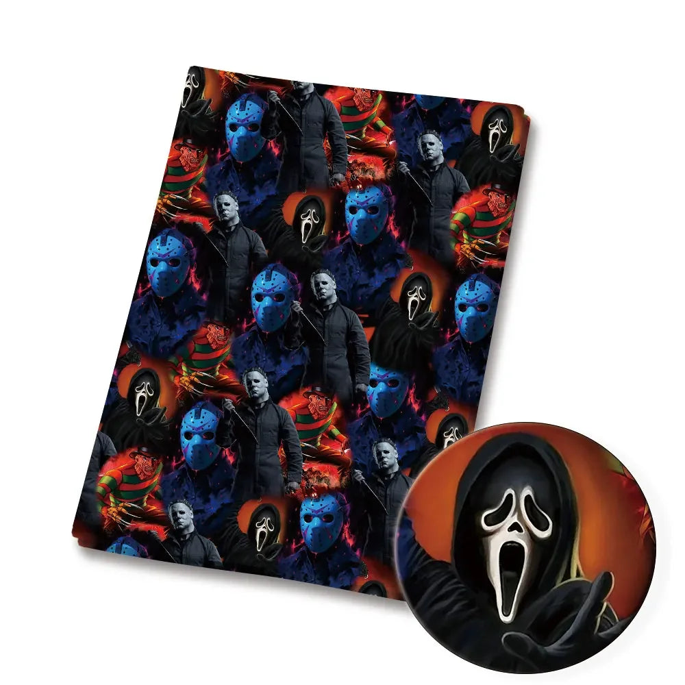 tapis halloween multicolore motifs horreur moderne graphique tissu polyester coton imprimé