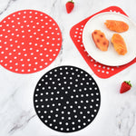 grilles cuisson silicone points blancs moderne rouge noir antiadhésive grande petite taille