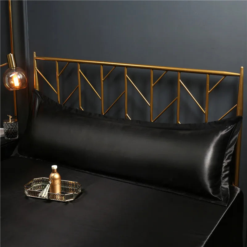 taies d'oreiller polyester uni bleu marine rose pâle blanc noir simples modernes respectueux environnement