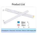 lampe led rechargeable sensor mouvement moderne noire blanche 20cm 40cm 60cm