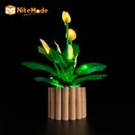 plante artificielle lumineuse feuilles larges éclairage led moderne décoration base vase cable usb