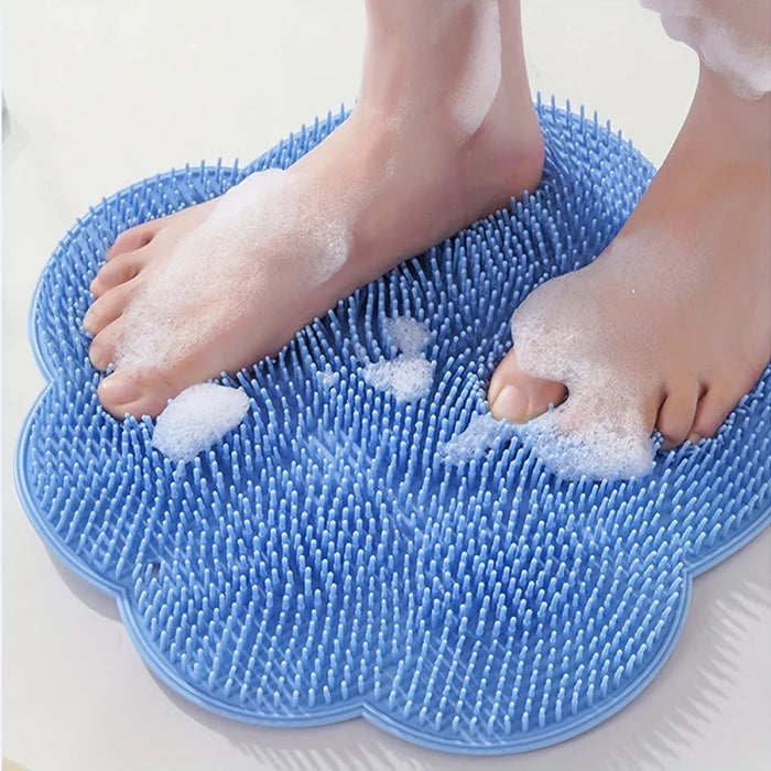 brosse pieds texture picots bleu moderne exfoliation relaxation