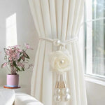 ruban rideaux blanc fleurs décoratif opaques moderne minimaliste volets tissu