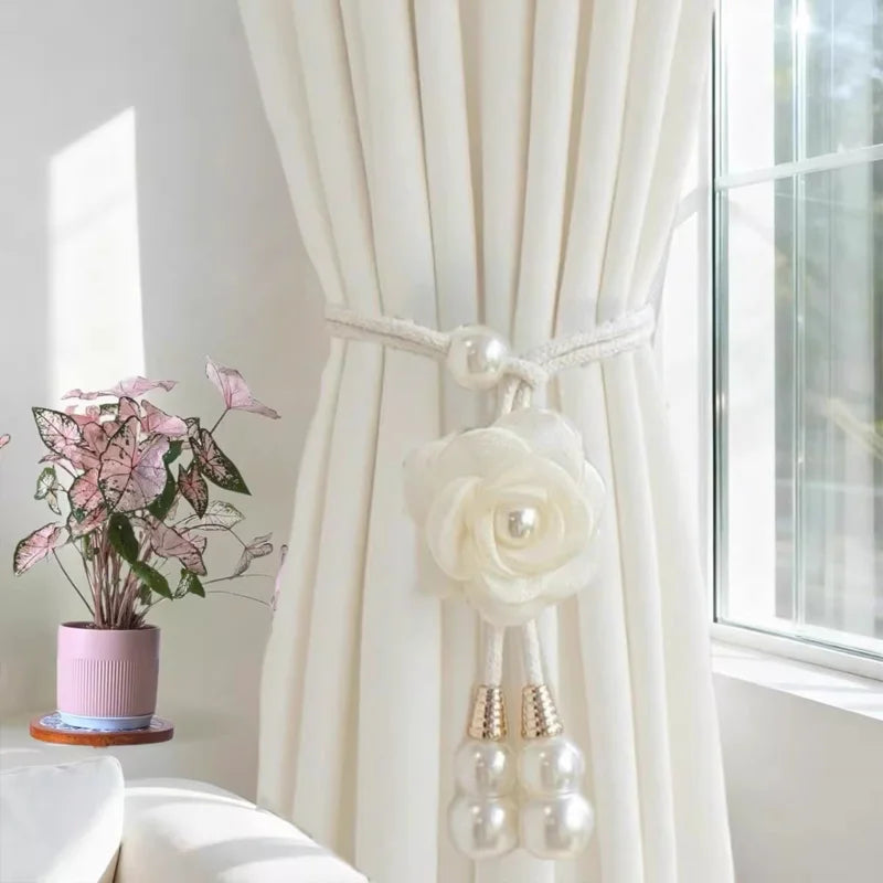 ruban rideaux blanc fleurs décoratif opaques moderne minimaliste volets tissu
