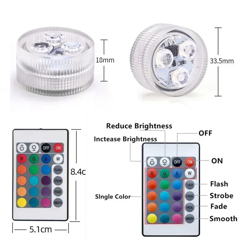 ampoules led sous marines 16 couleurs transparentes opalescentes piscine télécommande moderne