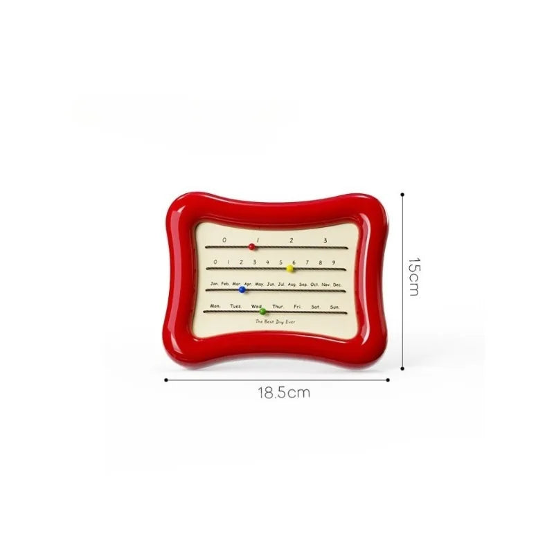 calendrier mural moderne colorées mois jours adhésif opaque plastique noir beige