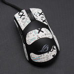 autocollants antiderapants noirs motif geometrique souris gaming rog gladius deux trois