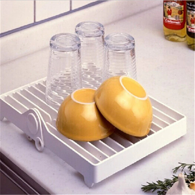 organisateur pliable vaisselle blanc moderne assiettes bols verres rangement cuisine supports plastique