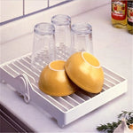 organisateur pliable vaisselle blanc moderne assiettes bols verres rangement cuisine supports plastique