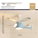 lampe suspension avion moderne gris blanc contemporain enfant chambre ventilateur lumière aéronef chambre enfants
