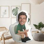 coussin personnalisable imprimé photo moderne vert blanc 40cm 30cm 20cmversible