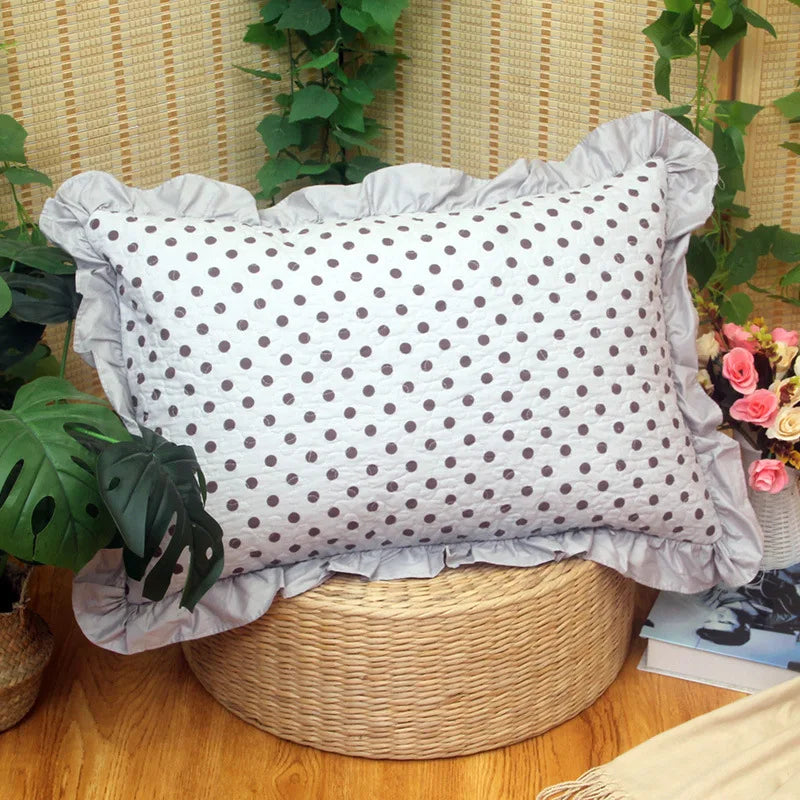taies d'oreiller coton motif floral blanc vintage animaux campagnard imprimées douces qualitative