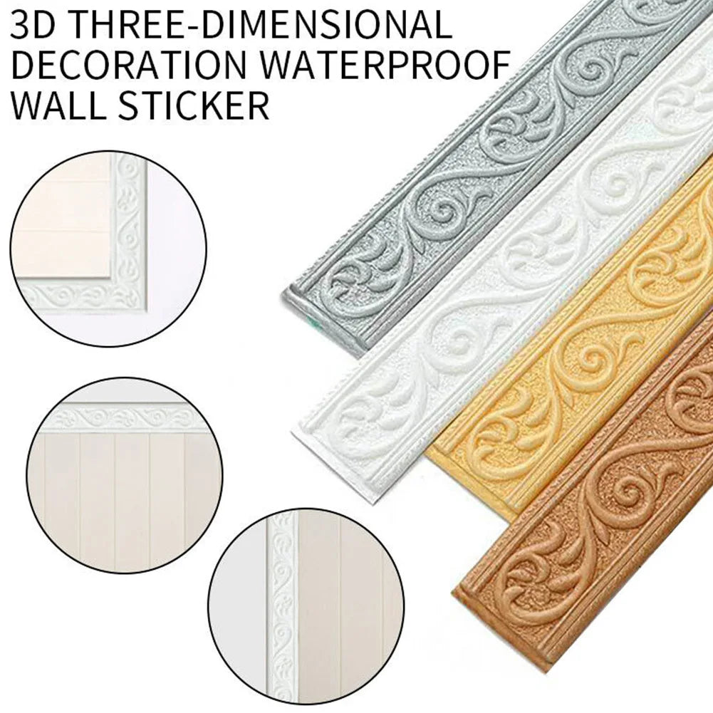 sticker mural 3d floral adhésif blanc gris doré élégant nature morte décoratif salon maison