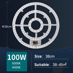 ampoule led module circulaire blanc moderne économie énergie contrôle distant aimant blanc chaud froid