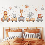 autocollant mural animaux forêt dessin animé décoration chambre bébé fille garçon sticker murale pvc