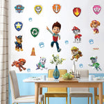sticker mural 3d pat'patrouille multicolore enfants chambre salon décoration effets 3d adhésif chambre fête