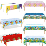 nappes plastique pokemon anniversaire pikachu poke balls geometriques pixel art enfants festives