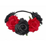 couronne fleurs artificielles bohème multicolore élastiquée femmes fêtes