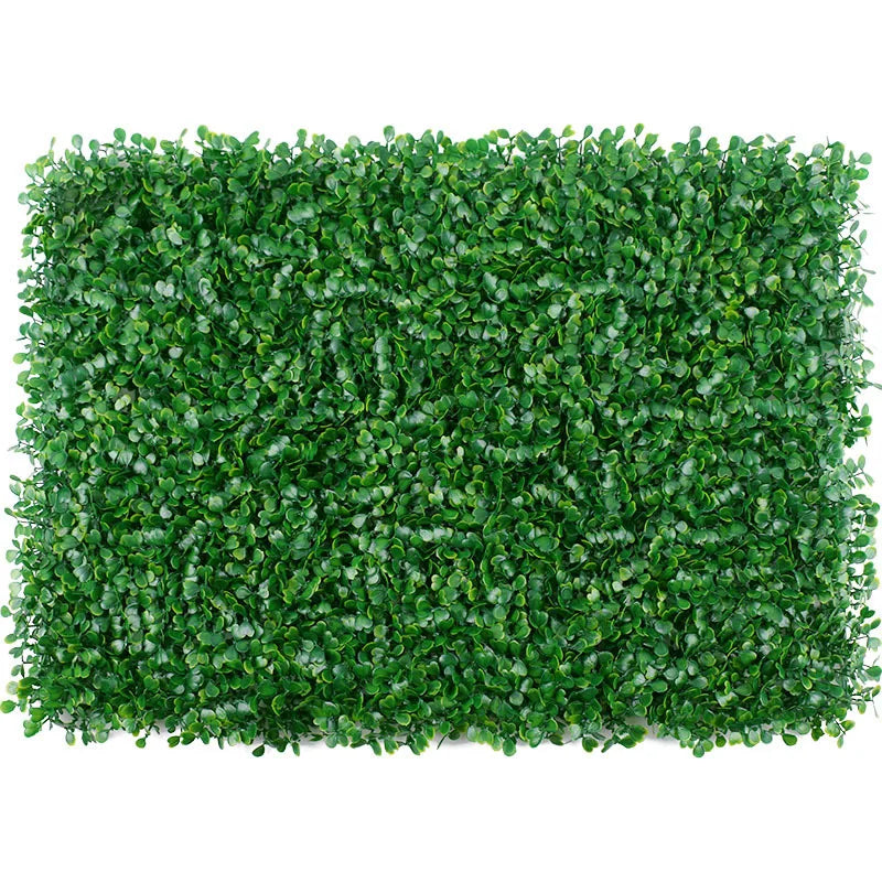 décoration murale moderne plante artificielle vert feuilles rondes herbe plastique extérieur intérieur accrochable haute