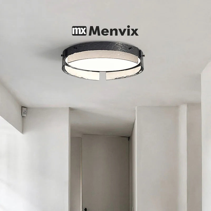 plafonnier led moderne verre noir texture métallique clips fixation éclairage quotidien télécommande ampoules led