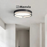 plafonnier led moderne verre noir texture métallique clips fixation éclairage quotidien télécommande ampoules led