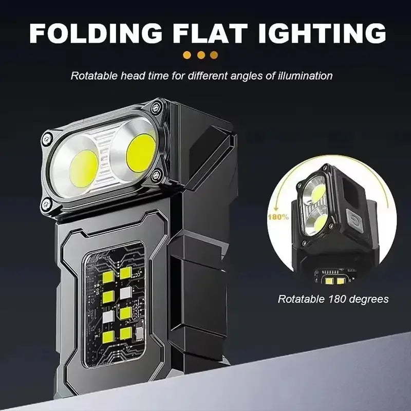 lampe travail rechargeable led 1200 lumens aimantée aluminium noir moderne