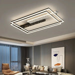 Luminaire LED moderne pendentif noir blanc géométrique 20+LED 3000lm chambre salon