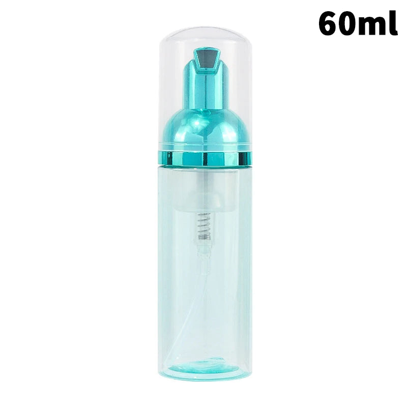 flacons pulvérisation mousse 60ml vert rose noir marron blanc transparent moderne rechargeable