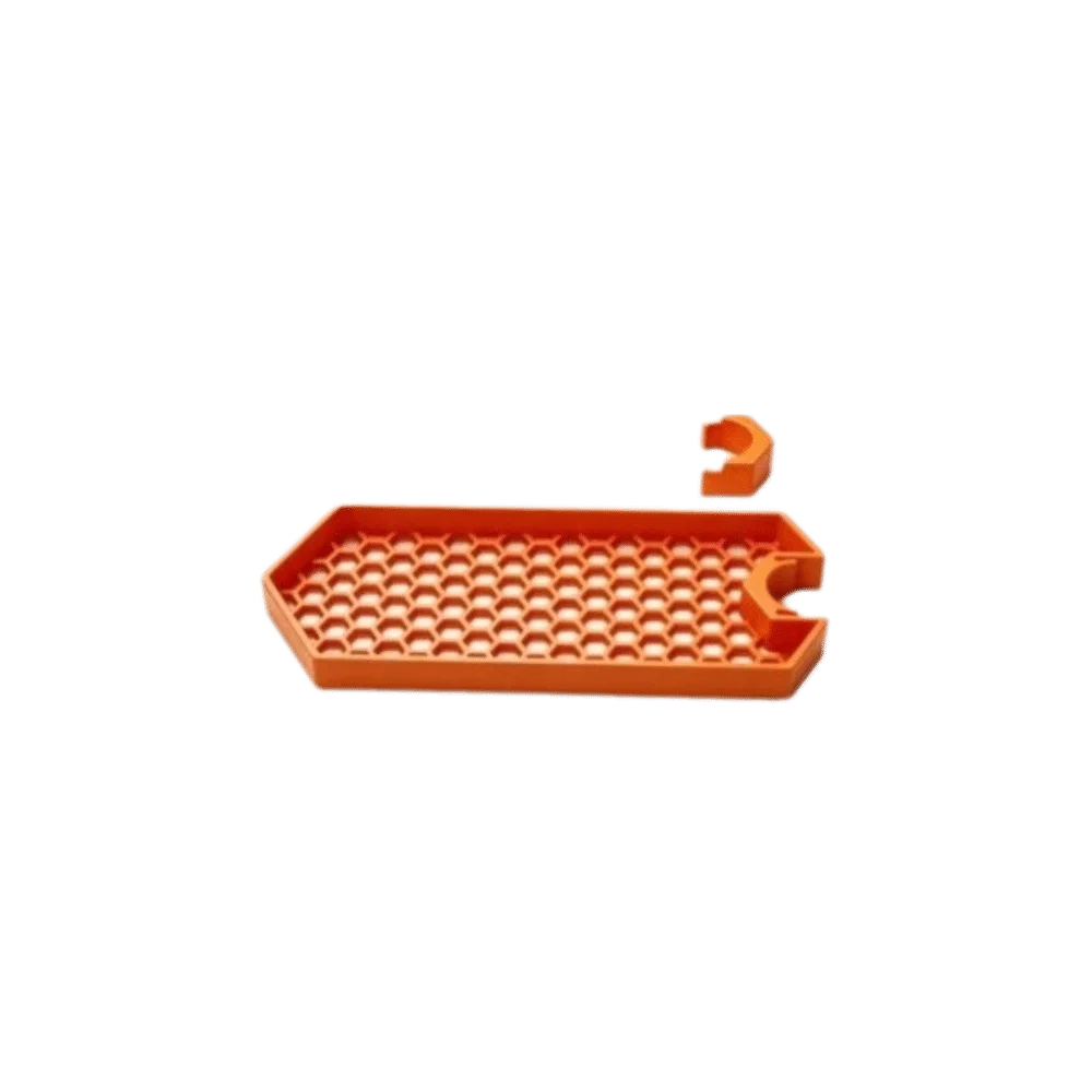 support rangement mural rose clair jaune noir grille hexagonale clips fixation rangement douche réutilisable