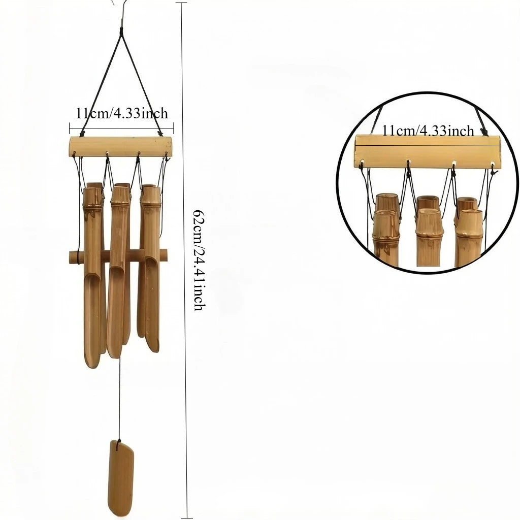 cloche vent bambou traditionnelle relaxation jardin relaxation patio détente relaxationextérieur ambiance maison brune claire