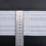 ruban rideau blanc rayures horizontales moderne 10m 20m 30m anneau polyester