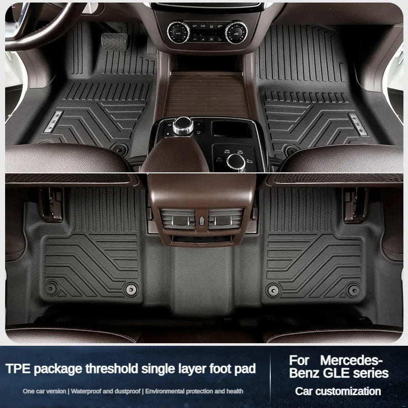 tapis sol voiture mercedes gle suv noir caoutchouc étanche fixation double boucle