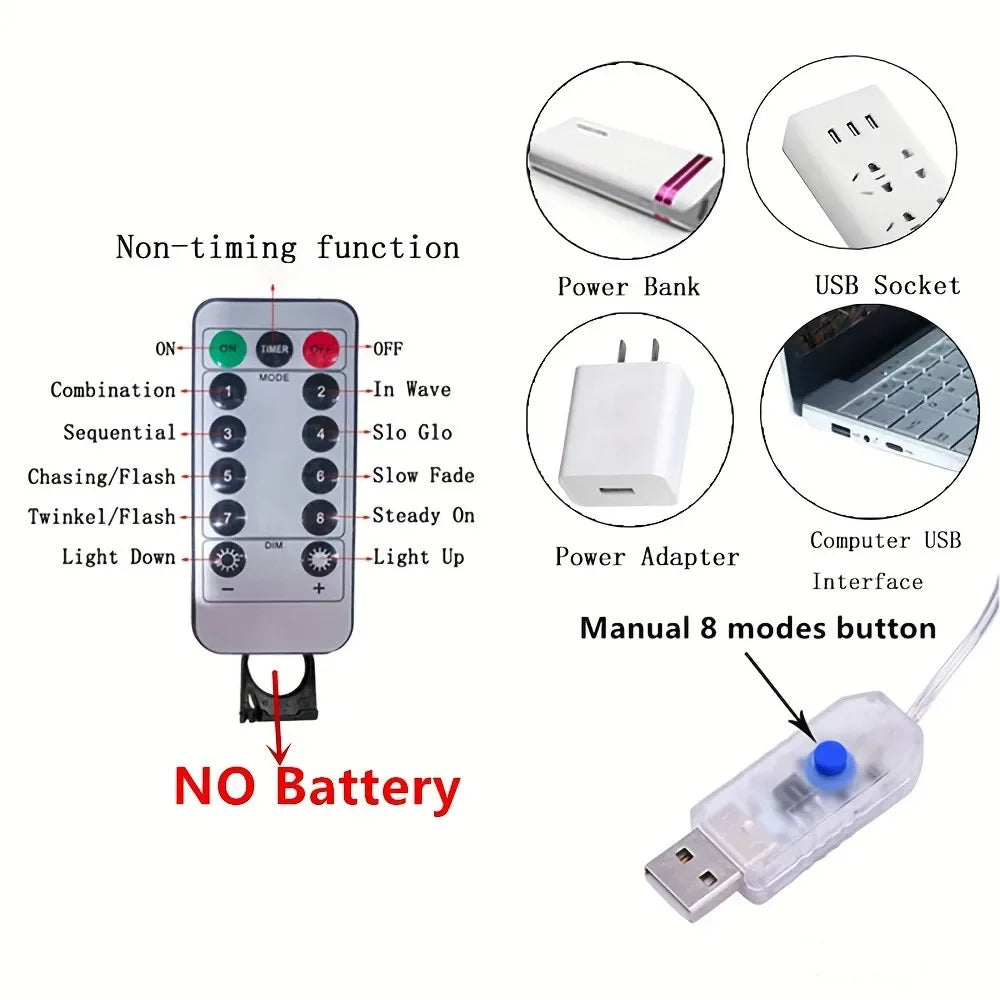 guirlande lumineuse led multicolore moderne 10m 20m adhésif imperméable contrôleur