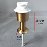 base lampe table blanc doré finition brillante classique vis fixation métal e27