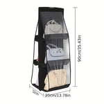 sac rangement noir transparent tissu oxford réutilisable crochet 360° classique durable multiple utilisation