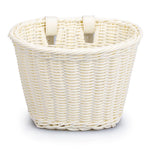 panier vélo tissé osier bleu clair classique ceintures cuir enfants accessoire vélo