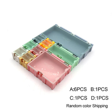 organisateur modulaire boîtes compartimentées transparentes couleurs multiples rangement électronique composants smd smt