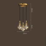 suspension lumineuse moderne or transparent 2000 82000 lumens chambre salon étude hall