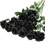 bouquet roses artificielles blanc rouge feuilles vertes classique decoration maison anniversaire saint valentinintérieur