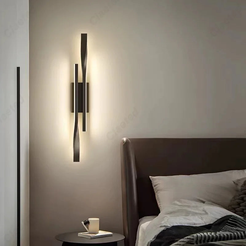 lampe murale or noir contemporaine fixée mur éclairage quotidien chambre salon entree