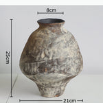 vases marron gris blanc texture marbrée artisanal rustique vase table nouveau classique post moderne