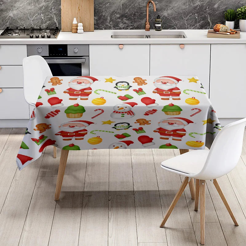 nappe noël moderne imperméele scénique blanche rouge verte jaune festive mariageextérieurhôtel