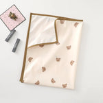 couverture bébé imprimée animaux mignons moderne beige vert rose douce