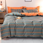 Ensemble 3 pièces housse de couette et taies d'oreiller microfibre