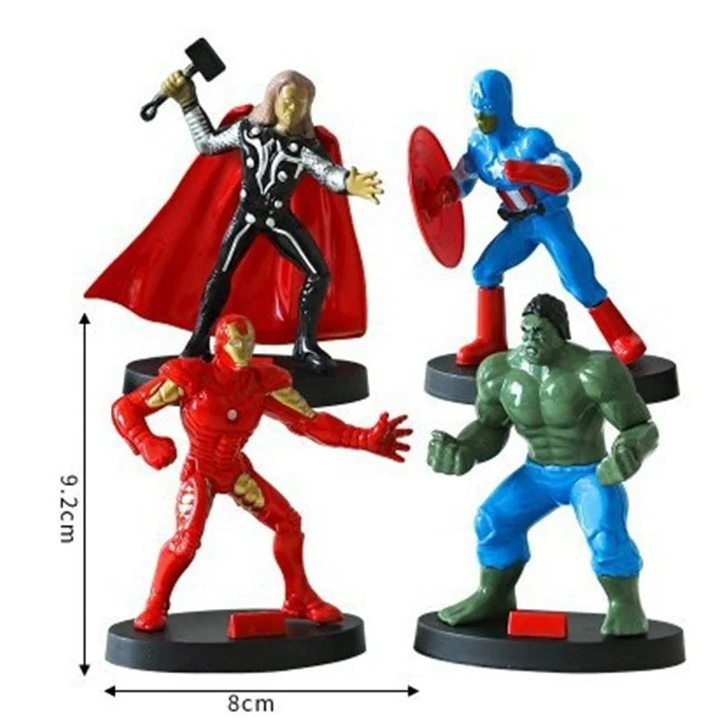 figurines spider man rouge bleu noir costume original anniversaire enfant dessin animé six petites