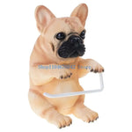 porte rouleau papier toilette forme chien peluche blanc decoratif résine facile nettoyer classique