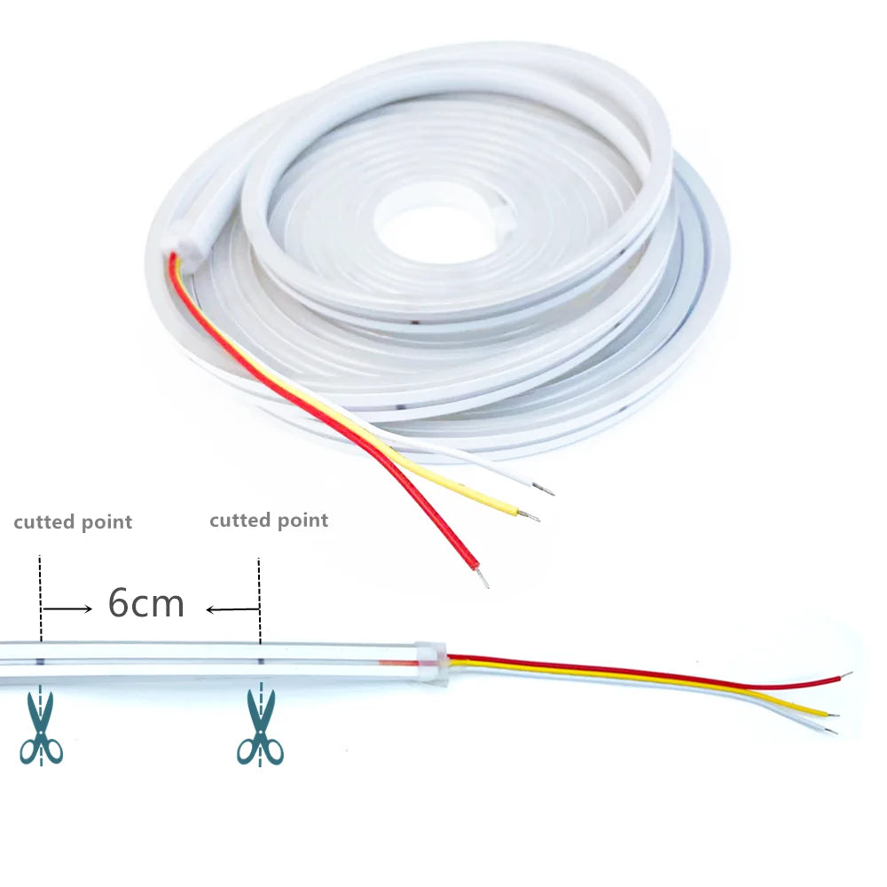 ruban led flexible blanc circulaire moderne clips 2700k 6500k étanche 24v